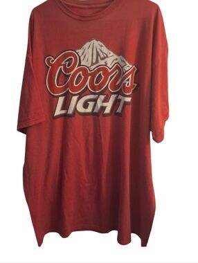 Vintage Coors Light Graphic Tee | Faded Red | 3XL Tall